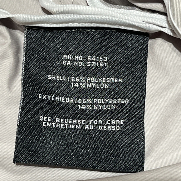 Cole Haan Rain Jacket Mid Length Womens S Gray Silver Packable Hooded Zip Coat - Picture 11 of 13